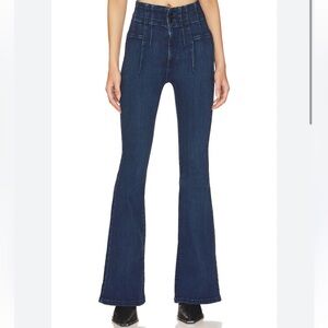 NWOT Free People Dark Blue Flare Jeans